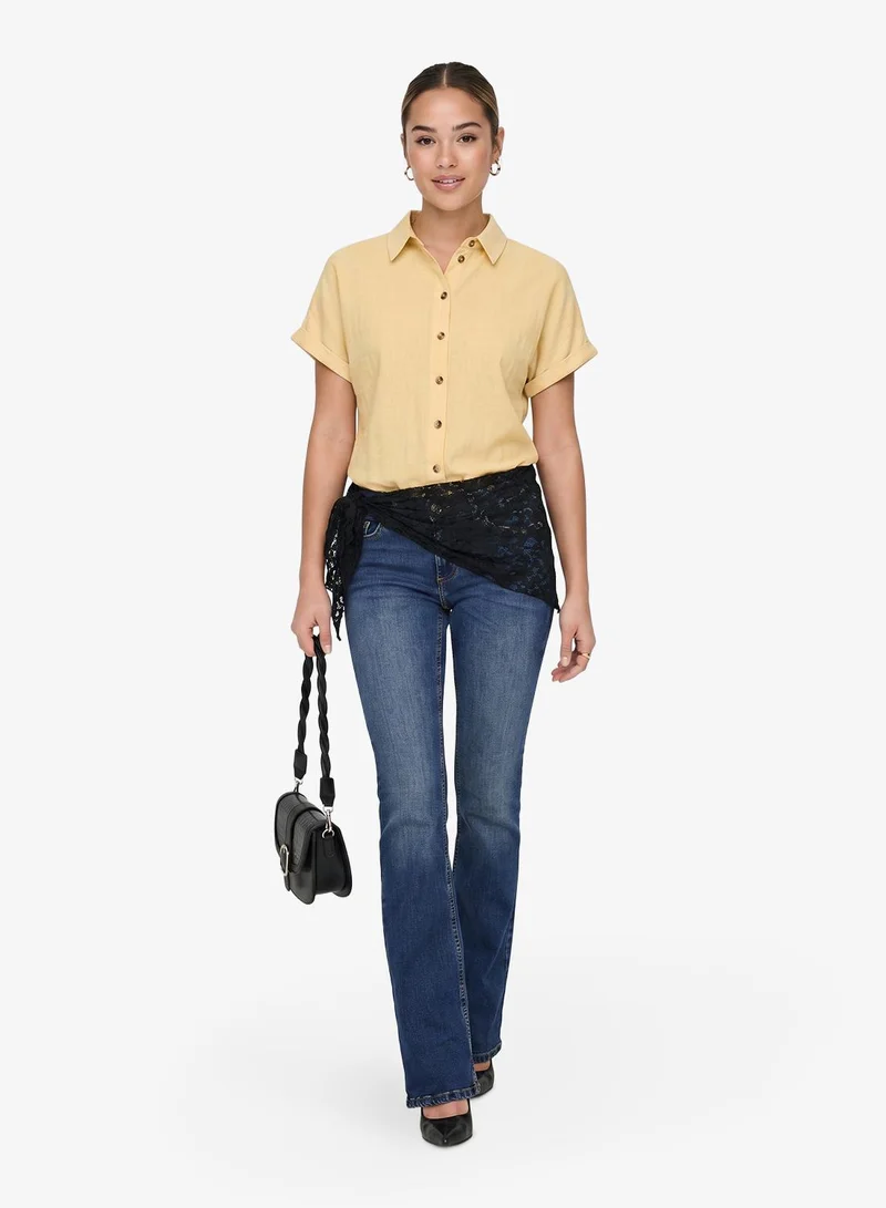 Only  Onlita Short Sleeve Button Down Shirt for Women | Best Price UAE