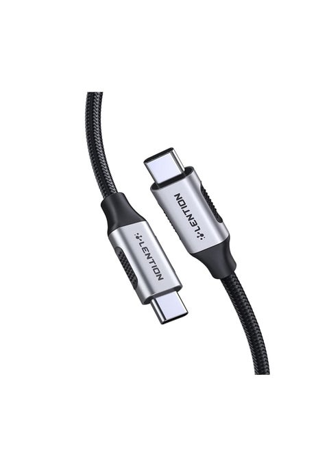 USB C 3.1 Gen 2 Cable 100W Charging  10Gbps Data  4K 60Hz Video Braided Cord Compatible 2020 2016 MacBook Pro New iPad Pro Mac Air Surface (Silver)