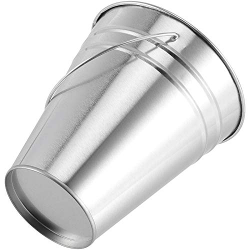 ZEONHAK 20 Pack 4.5 x 5 Inches Galvanized Metal Buckets with Handle, Multifunctional Metal Pails, Small Metal Bucket for Party, Plants, Wedding and Home Decorations, Vase, Candy, Silver - Image 4