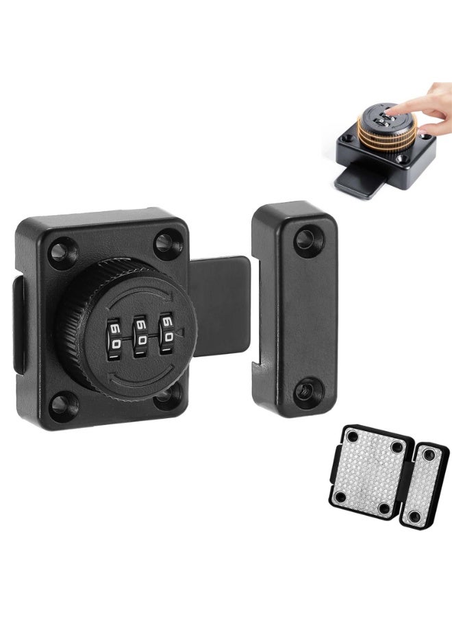 هيدفانا قفل كلمة مرور ميكانيكي، قفل أمان خزانة بكلمة مرور مكونة من 3 أرقام، قفل درج بكلمة مرور من سبائك الزنك لغرفة النوم والمكتب والخزانة والدرج. - Image 1