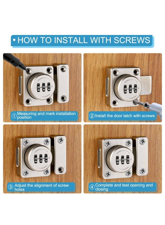 هيدفانا قفل كلمة مرور ميكانيكي، قفل أمان خزانة بكلمة مرور مكونة من 3 أرقام، قفل درج بكلمة مرور من سبائك الزنك لغرفة النوم والمكتب والخزانة والدرج. - Image 5