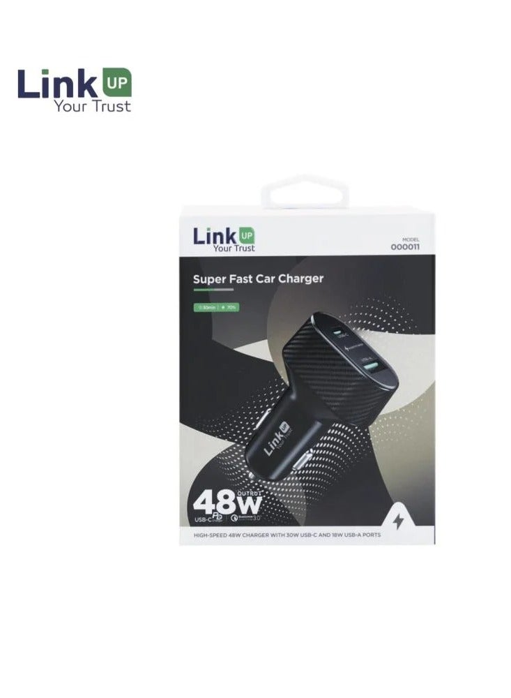 لينك اب LinkUP TurboCharge - شاحن سيارة فائق السرعة 48 واط - Image 2