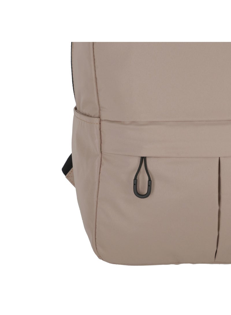 Demix One-Size Beige Backpack â€“ Compact and Functional, Water-Repellent, 15L Capacity with Padded Laptop Compartment and Multiple Pockets - Image 5