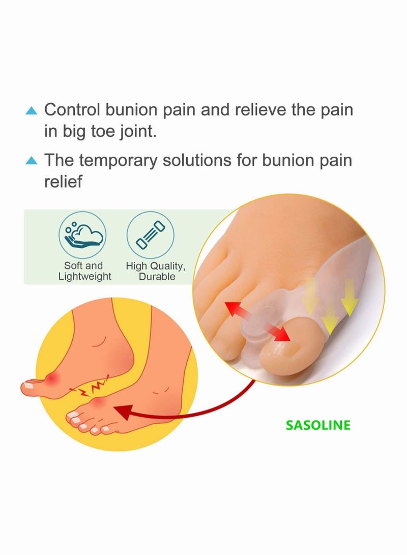 2 Pairs of Bunion Corrector Toe Separator Toe Corrector for Big Toe Correction and Bunion Pain Relief - Image 3