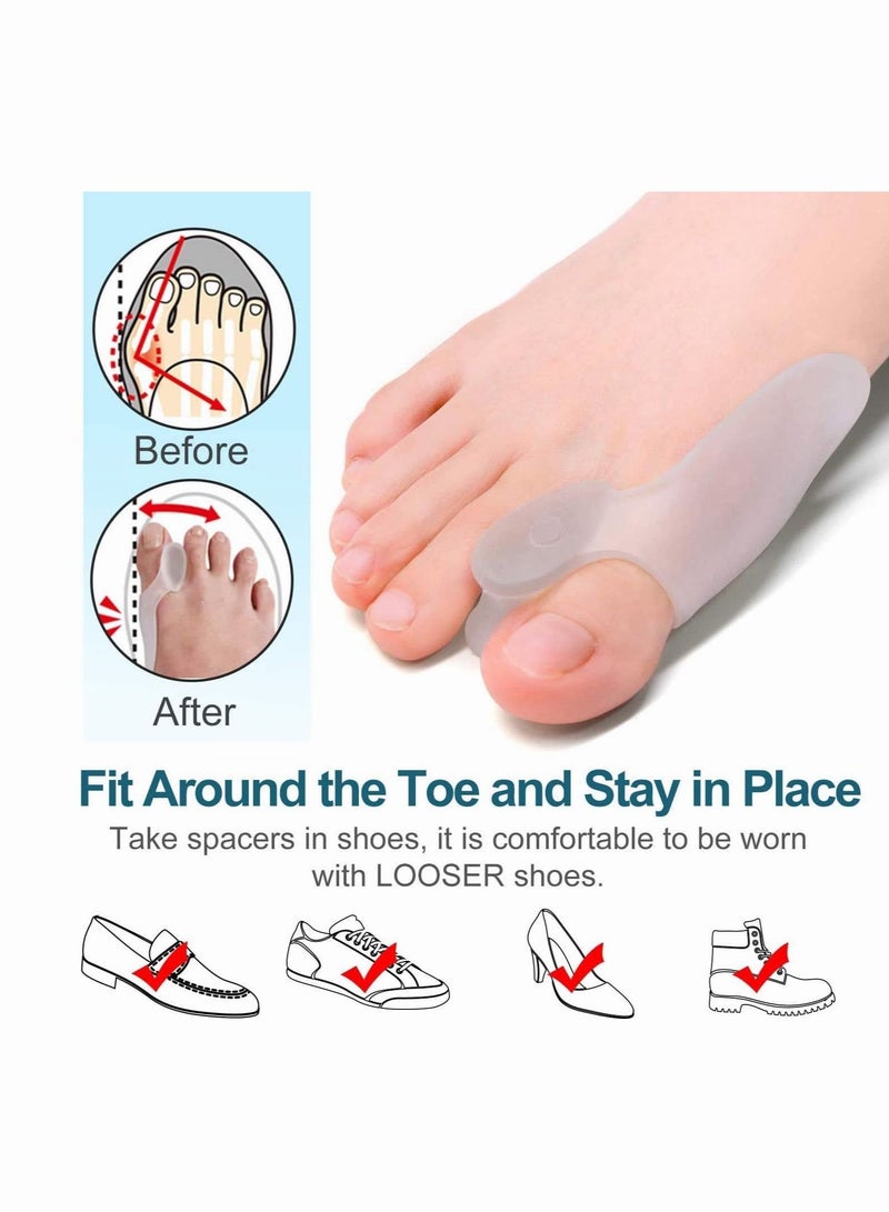 2 Pairs of Bunion Corrector Toe Separator Toe Corrector for Big Toe Correction and Bunion Pain Relief - Image 4
