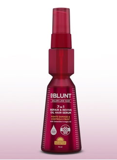 BBLUNT 7 in 1 Repair & Revive Oil Hair Serum for Upto 100% Damage Repair - 70ml | Addresses 7 Signs of Hair Damage | Enriched with Ceramides & Argan Oil  - Image 1