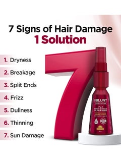 BBLUNT 7 in 1 Repair & Revive Oil Hair Serum for Upto 100% Damage Repair - 70ml | Addresses 7 Signs of Hair Damage | Enriched with Ceramides & Argan Oil  - Image 4