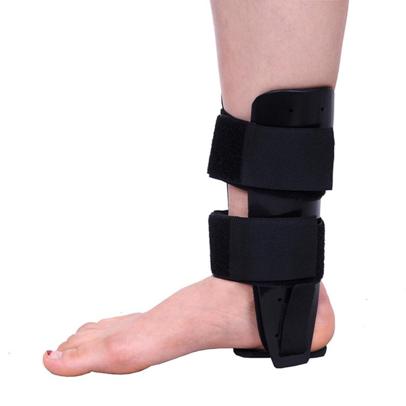 Ankle Fixed Brace for Sprained Foot Support Splint Black 1pc Rehab - Image 5