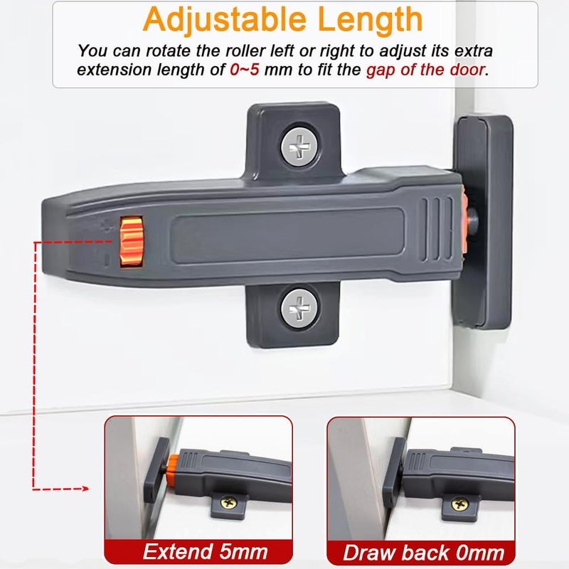 CBRIVE Store Self-Closing Push to Open Cabinet Hardware 4 Pack Push to Open Door Latch Heavy Duty Push Latches for Hidden Door Push Release Drawer Pull Touch Lock Tip On RV Closet Close Strong Pop Out - Image 4