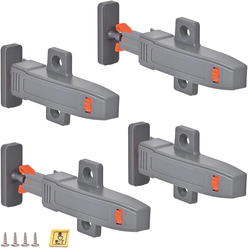 CBRIVE Store Self-Closing Push to Open Cabinet Hardware 4 Pack Push to Open Door Latch Heavy Duty Push Latches for Hidden Door Push Release Drawer Pull Touch Lock Tip On RV Closet Close Strong Pop Out - Image 1