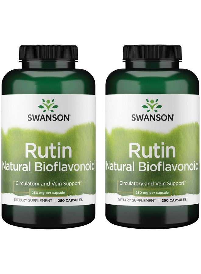 Swanson Premium Brand Swanson Rutin Natural Bioflavonoid 250 mg 250 Caps (2 Pack) 