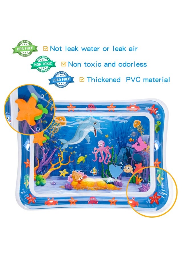 ممز بلانيت سجادة ألعاب مائية رياضية للنفخ لوقت البطن للأطفال من ممز بلانيت | أداة مونتيسوري لتحفيز النمو الحسي والحركي | مناسبة لحديثي الولادة من 3-9 أشهر -العاب اطفال -العاب تنميه حسيه للأطفال - Image 4