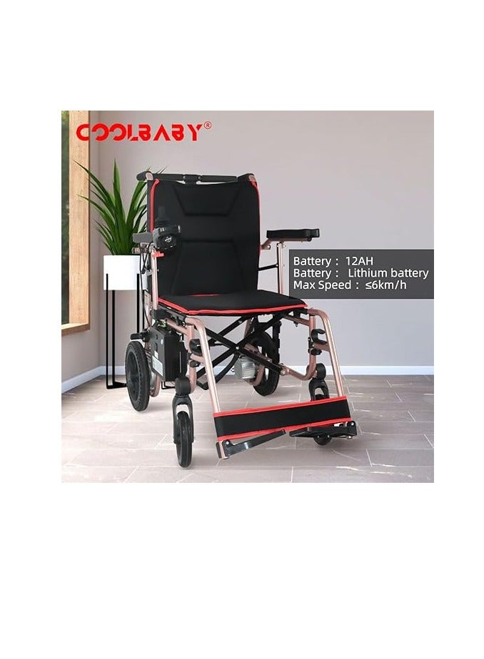 Cool Baby Pink Electric Chair for The Elderly Long Endurance Folding Portable Electric Four-Wheel Scooter - Image 4