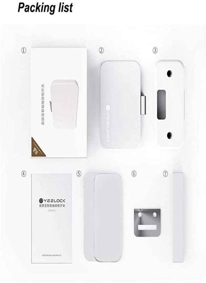 Xiaomi - Xiaomi YEELOCK Intelligent Smart Drawer & Cabinet Lock Bluetooth APP Unlock Anti-Theft Secret Child Safety Lock Keyless File safe security Locks, Youpin - Image 1
