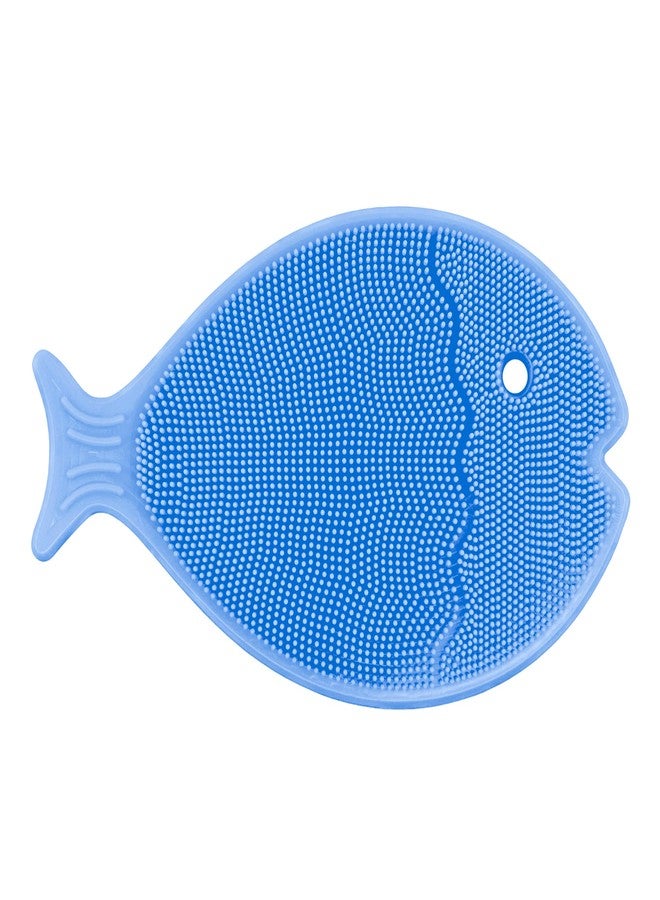 Innobaby Bathin Smart Silicone Cradle Cap Brush for Baby, Essential for Dry Skin & Eczema, Gentle Scrubber & Exfoliator with Suction Handle, Quick Dry Food Grade Silicone, Periwinkle - Image 1