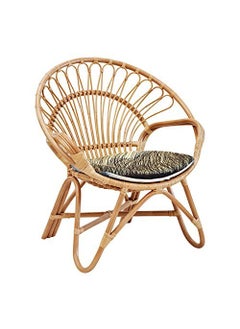 Aashi Enterprise Aashi Enterprise IRA Furniture Garden Cane Chair with Cushion Brown 