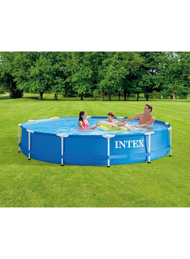 INTEX Metal Frame Round Swimming Pool 366x76cm – Above Ground Family Pool with Steel Frame, Durable Build & Easy Setup for Backyard Summer Fun - Image 4