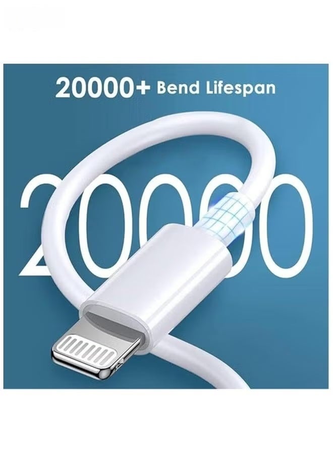 سباركسبروت شاحن ايفون سريع 20 وات | شاحن حائط USB C سريع مع كابل USB C إلى Lightning بطول 1 متر متوافق مع iPhone 14/14 Pro/14 Pro Max/13/12/SE2020/11/XR/XS Max/X/iPad - Image 3