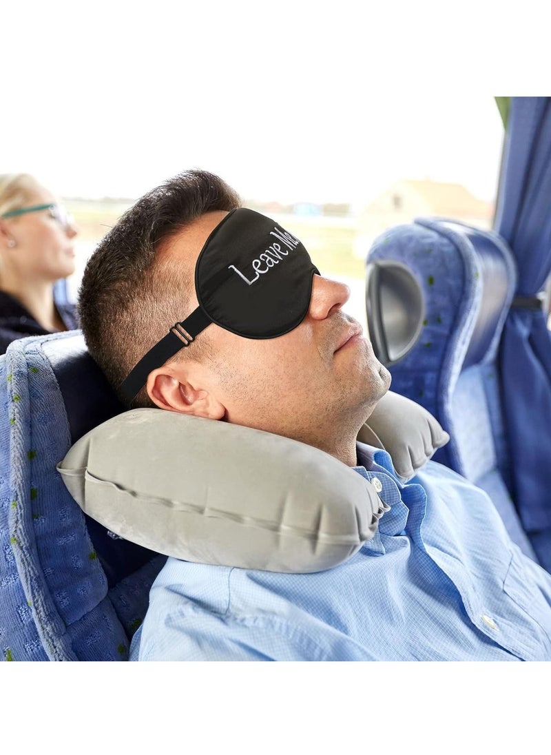 Generic - 1pc Funny Sleep Mask Silk Eye Mask Soft Blackout Blindfold with Adjustable Strap Sleeping Eye Cover Mask for Women Men Travel, Nap, Meditation (Black) - Image 1