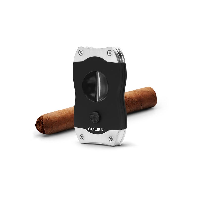 Colibri Premium V-Cut Cigar Cutter - Ergonomic Stainless Steel Spring-Loaded Blade, Ideal for up to 60+ Ring Gauge - Gift for Cigar Enthusiasts (Brushed Chrome) - Image 4