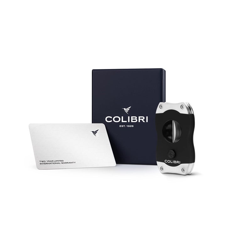 Colibri Premium V-Cut Cigar Cutter - Ergonomic Stainless Steel Spring-Loaded Blade, Ideal for up to 60+ Ring Gauge - Gift for Cigar Enthusiasts (Brushed Chrome) - Image 5