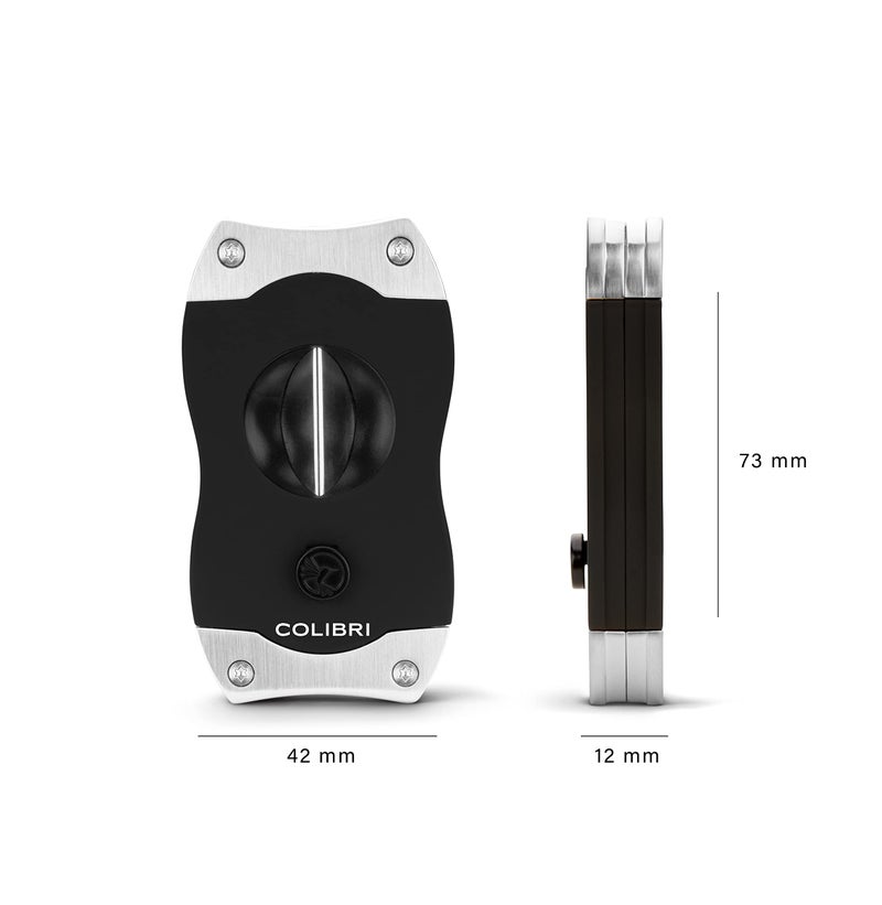 Colibri Premium V-Cut Cigar Cutter - Ergonomic Stainless Steel Spring-Loaded Blade, Ideal for up to 60+ Ring Gauge - Gift for Cigar Enthusiasts (Brushed Chrome) - Image 3