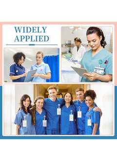اتش واي 5 حزمة بكرات شارة الممرضة ، بكرات شارة طبية قابلة للسحب لطيف معرف التمريض بكرات شارة مضحكة للممرضات طبيب هدايا عامل مكتب مستشفى الصحة الطبية  - Image 2