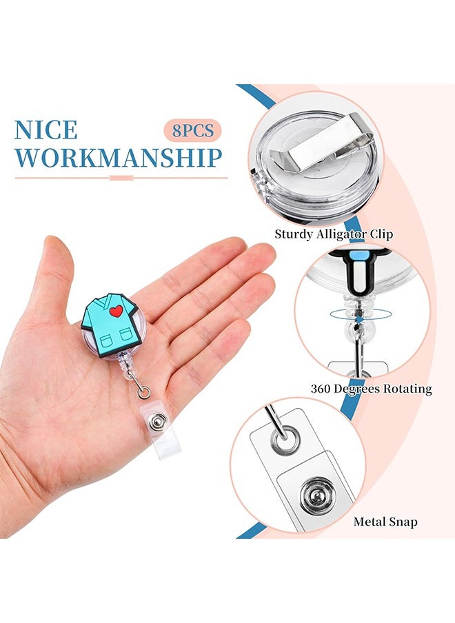 HY 5 Pack Nurse Badge Reels, Medical Badge Reels Retractable Cute Nursing ID Badge Reels Funny Badge Reels for Nurses Doctor Medical Health Hospital Office Worker Gifts  - Image 4