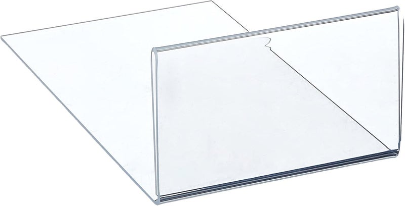 Displays2go Set of 10 3 x 5 Acrylic Shelf Talkers  Side Loading Acrylic Shelf Sign  Clear Acrylic SHELF3X5 - Image 1