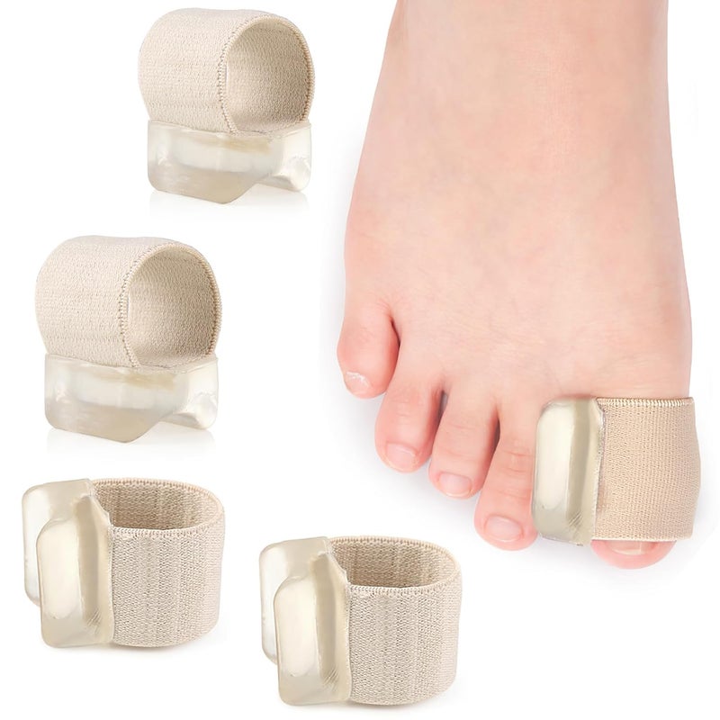 CoolShef 4 قطع فاصل أصابع القدم، مصحح بونيون للنساء، مستقيم أصابع القدم المريح للرجال، دعامة تخفيف إبهام القدم، فصل لطيف للراحة اليومية - لون البشرة - Image 1