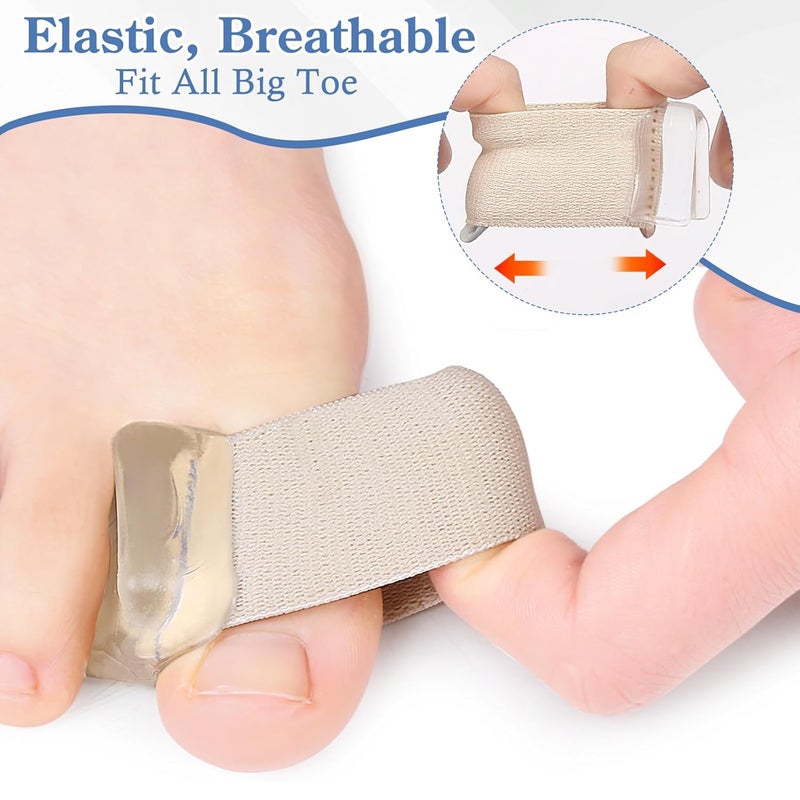 CoolShef 4 قطع فاصل أصابع القدم، مصحح بونيون للنساء، مستقيم أصابع القدم المريح للرجال، دعامة تخفيف إبهام القدم، فصل لطيف للراحة اليومية - لون البشرة - Image 3
