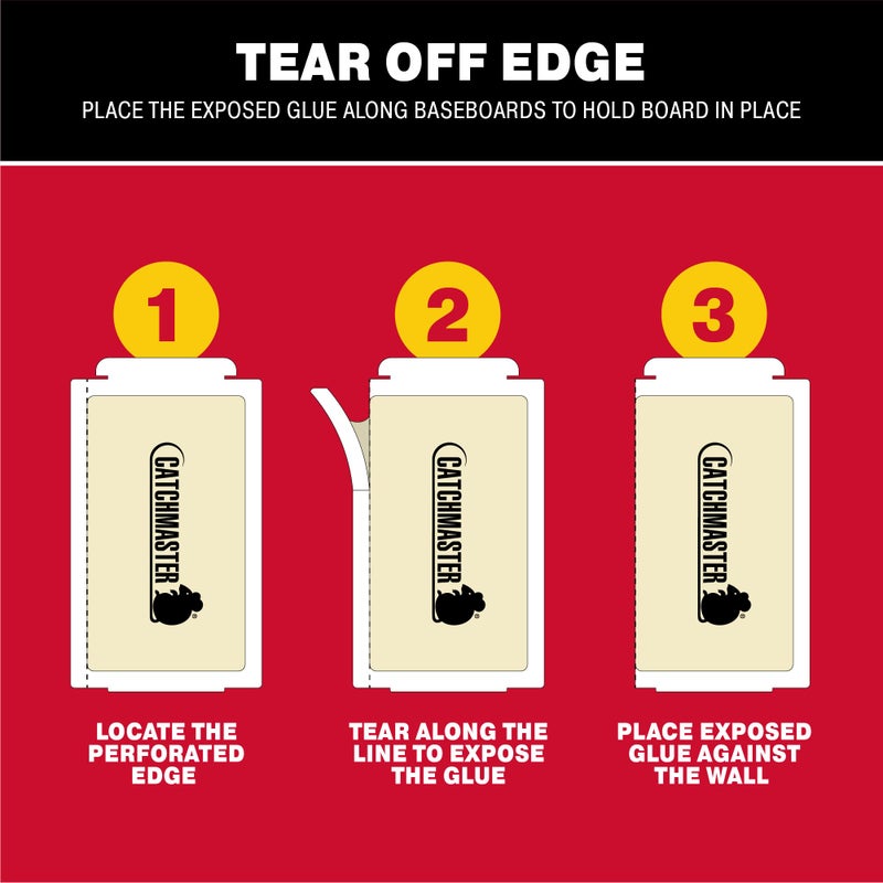 Catchmaster ألواح لاصقة للفئران والحشرات من كاتشماستر، عبوة 75 فخ للفئران داخل المنزل، لاصق للتحكم في الآفات لاصطياد الحشرات والفئران الصغيرة والقوارض، فخاخ لاصقة غير سامة بالجملة - Image 5