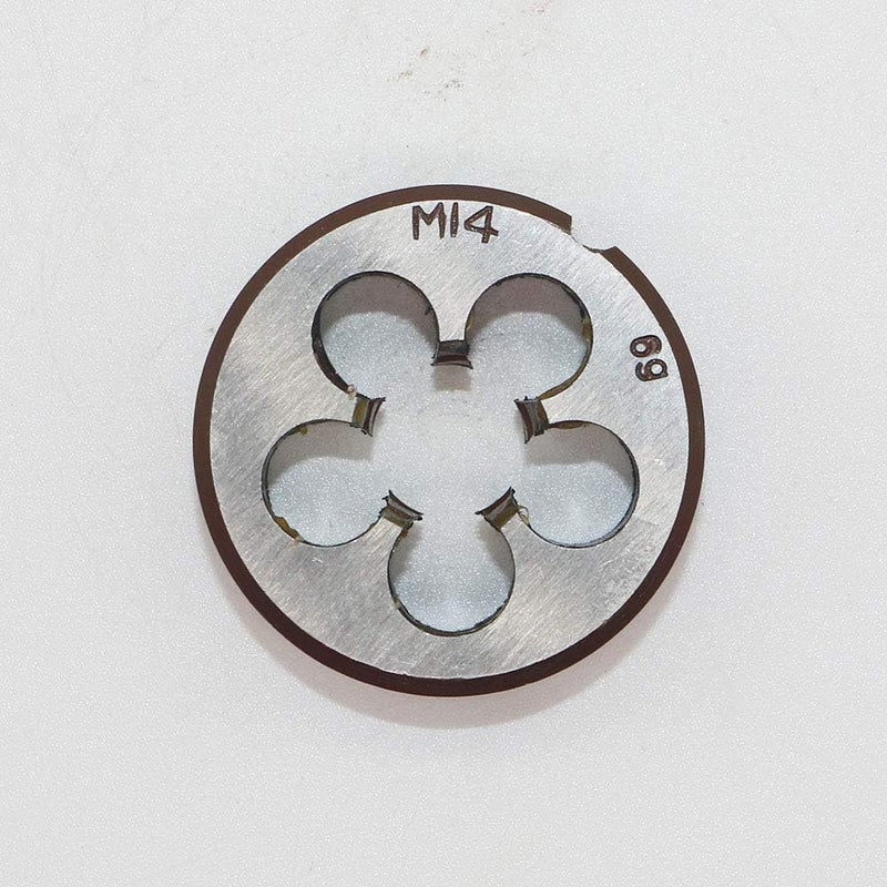LingGan HSS 14mm X 2 Metric Right Hand Round Die, Machine Thread Die M14 X 2mm Pitch for Mold Machining, Alloy Steel, It Can Process Steel, Cast Iron, Copper And Aluminum. - Image 1