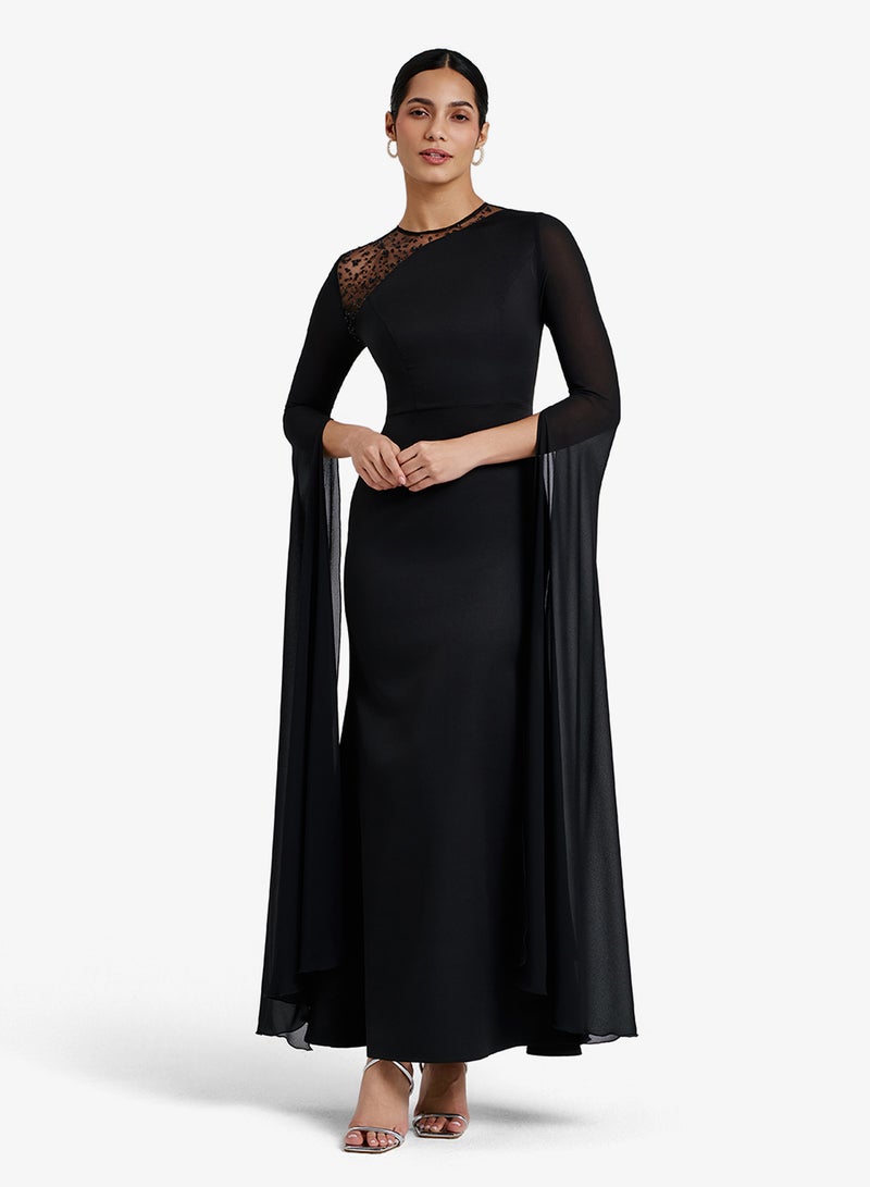 CHASE Crew Neck Flared Sleeve Dress - Image 1