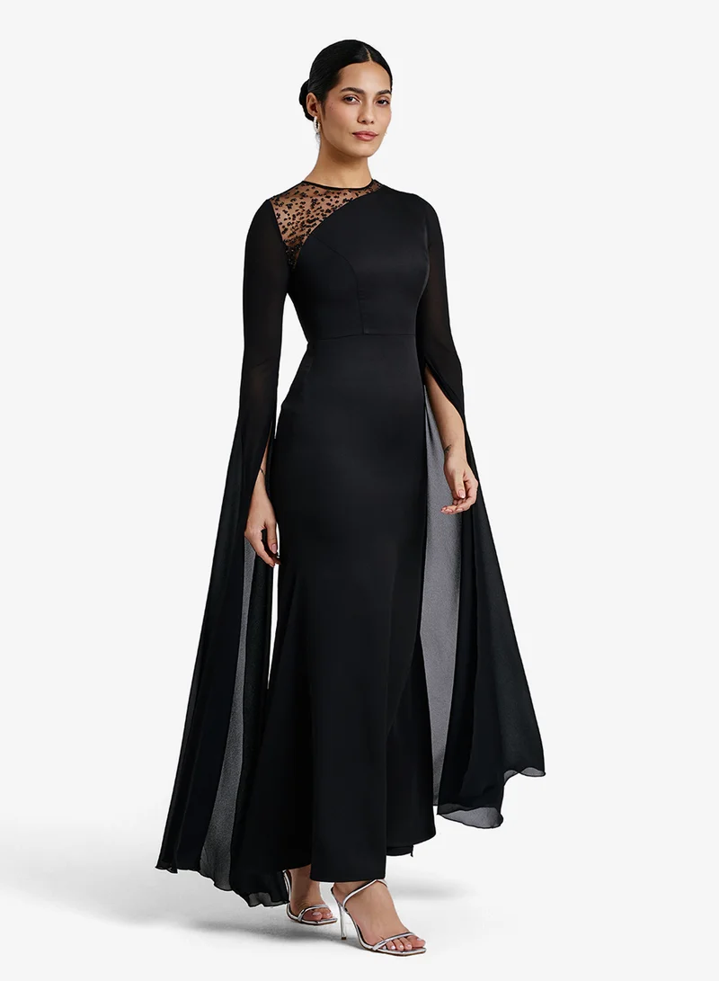 CHASE  Crew Neck Flared Sleeve Dress for Women | Best Price UAE