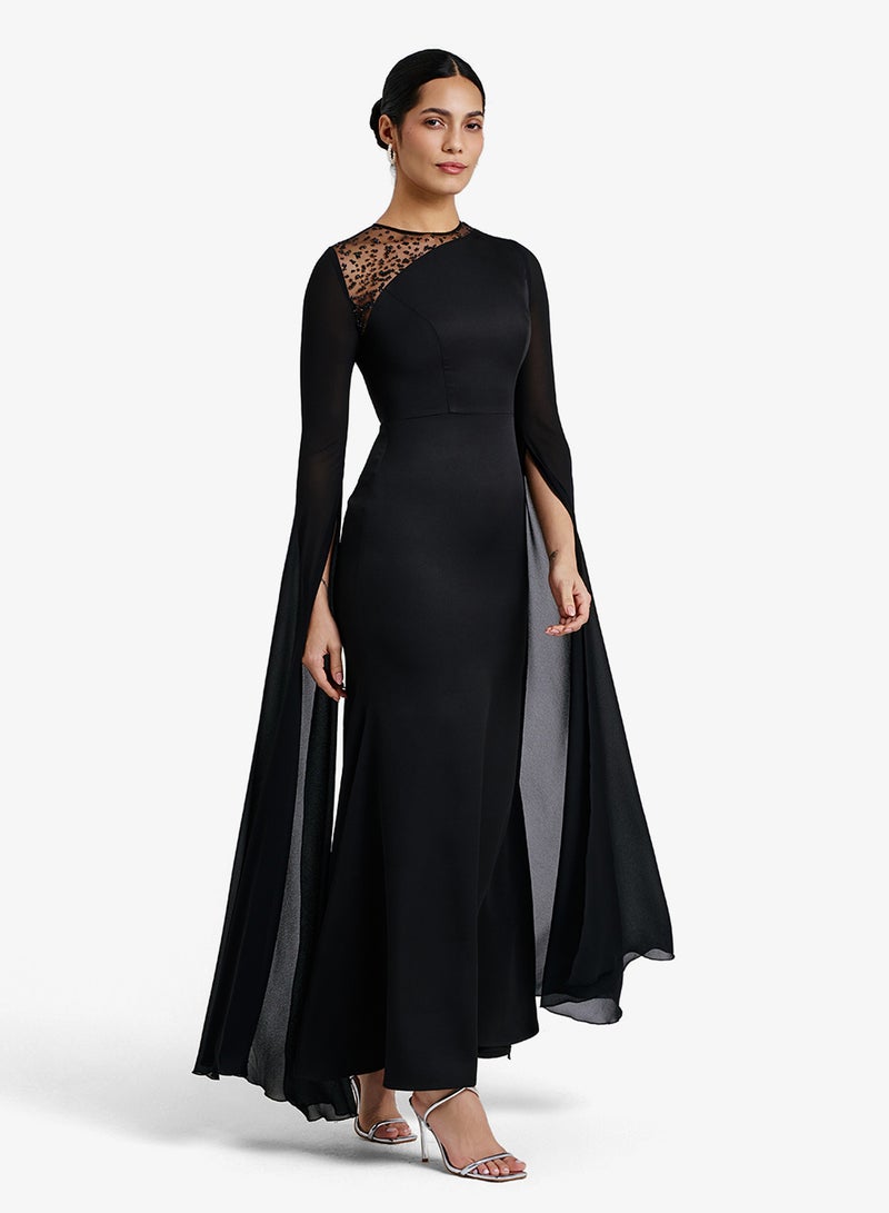 CHASE Crew Neck Flared Sleeve Dress - Image 4