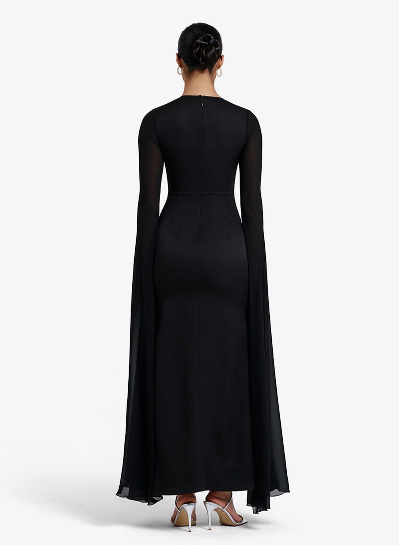 CHASE Crew Neck Flared Sleeve Dress - Image 2