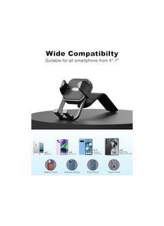 PROMASS promass Car Phone Holder, Universal Car Mount Dashboard & Windshield Suction Cup Phone Holder, Car Phone Mount, and Bendable Memory Titanium Alloy, for iPhone & Android Smartphone  - Image 4