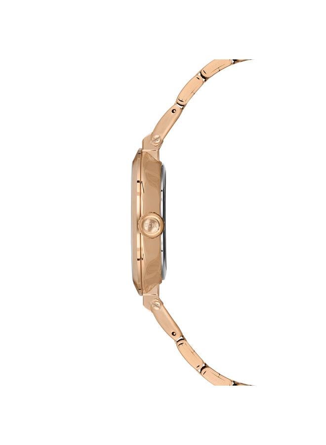 U.S. Polo Assn. Novelties Silver Dial Rose Gold Stainless Steel Bracelet Analog Watch for Women 34mm - Image 2