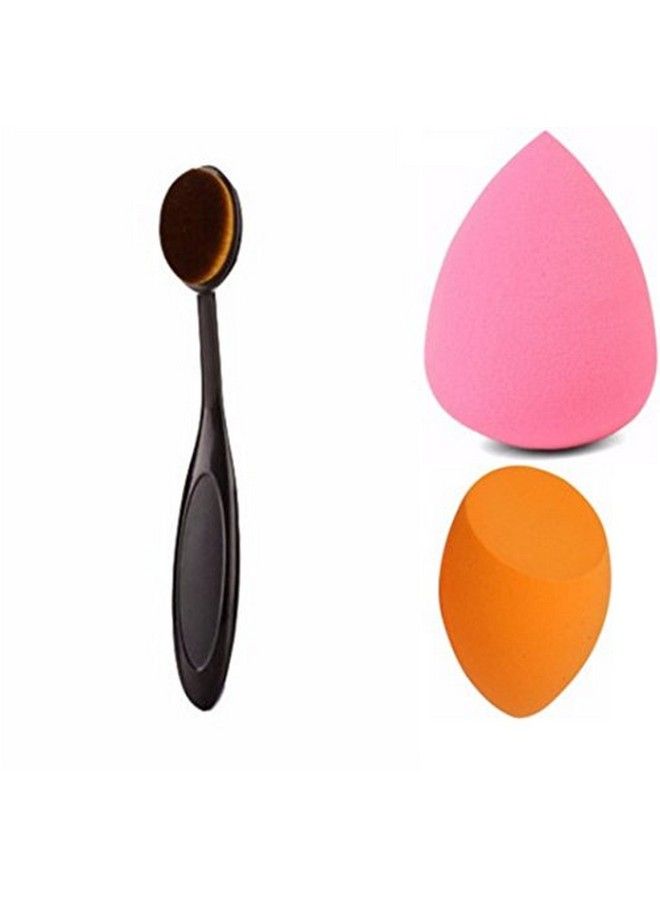 Gugzy Set Of Single Oval Brush Beauty Makeup Blender Blending Powder Puff Sponge Cosmetic Sponge - Image 1