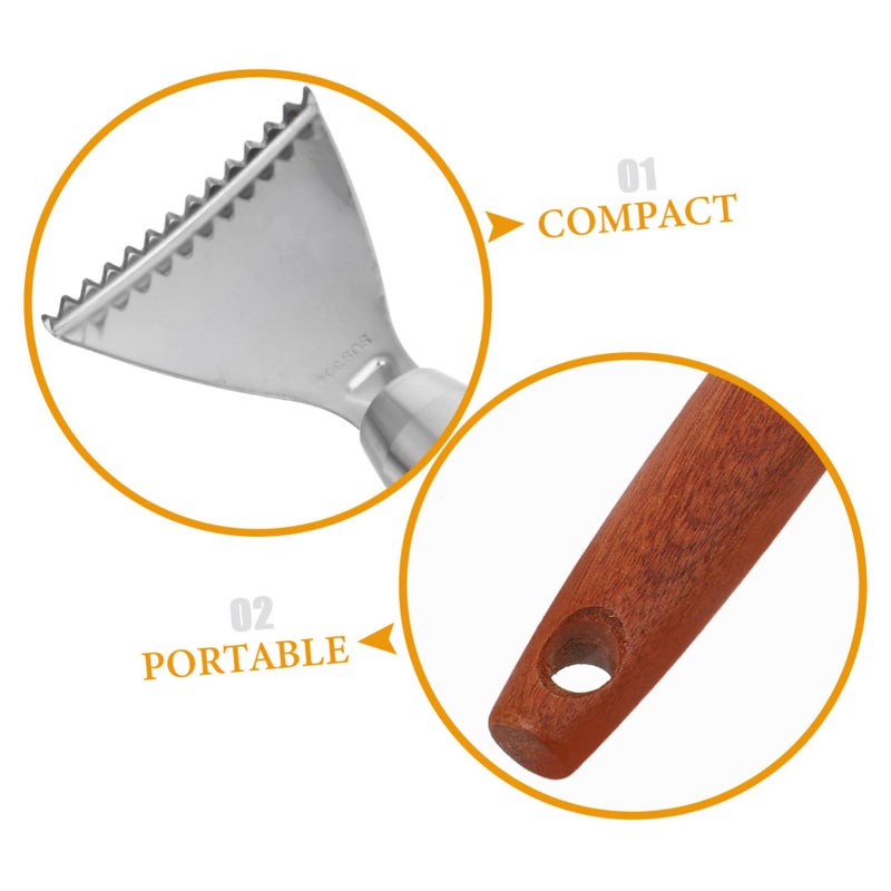 Stainless Steel Fish Scaler Tool Portable Seafood Oyster Shucker Scales Remover - Image 4
