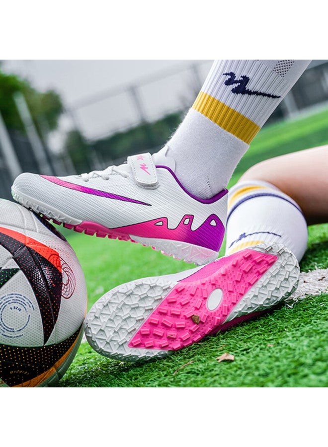 Shuangxing Kids Soccer Shoes Boys Girls Youth Turf Cleats Tf Artificial Grass Training Shoes Students Teenagers Slip-on Soccer Shoes - Image 5