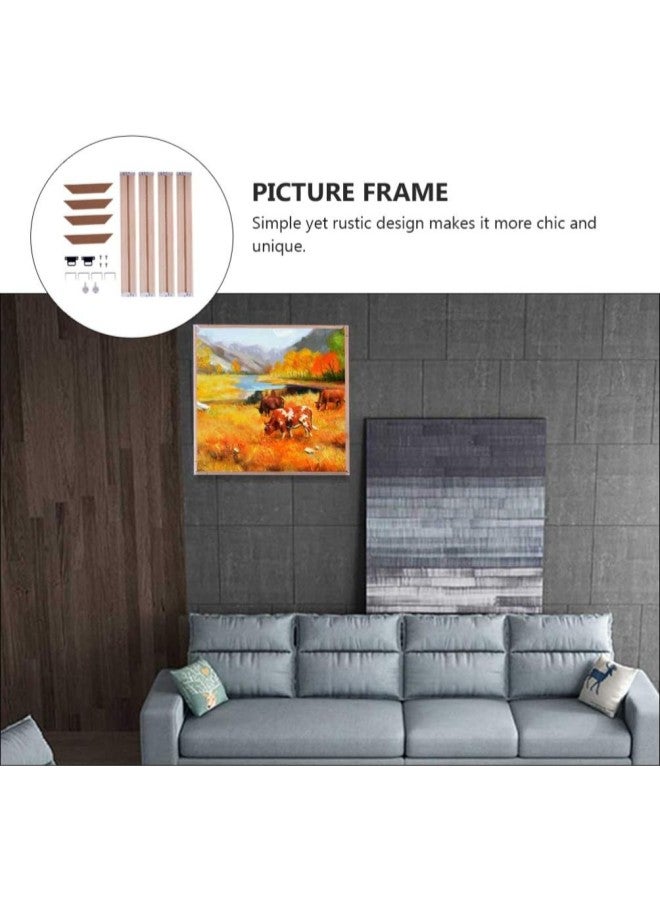 klarako DIY Solid Wood Canvas Frame Kit Customized Wooden Art Frames Wall Photo Frame Framed Picture Accessories for Oil Painting Wall Art Diamond Pictures 30X40CM - Image 2