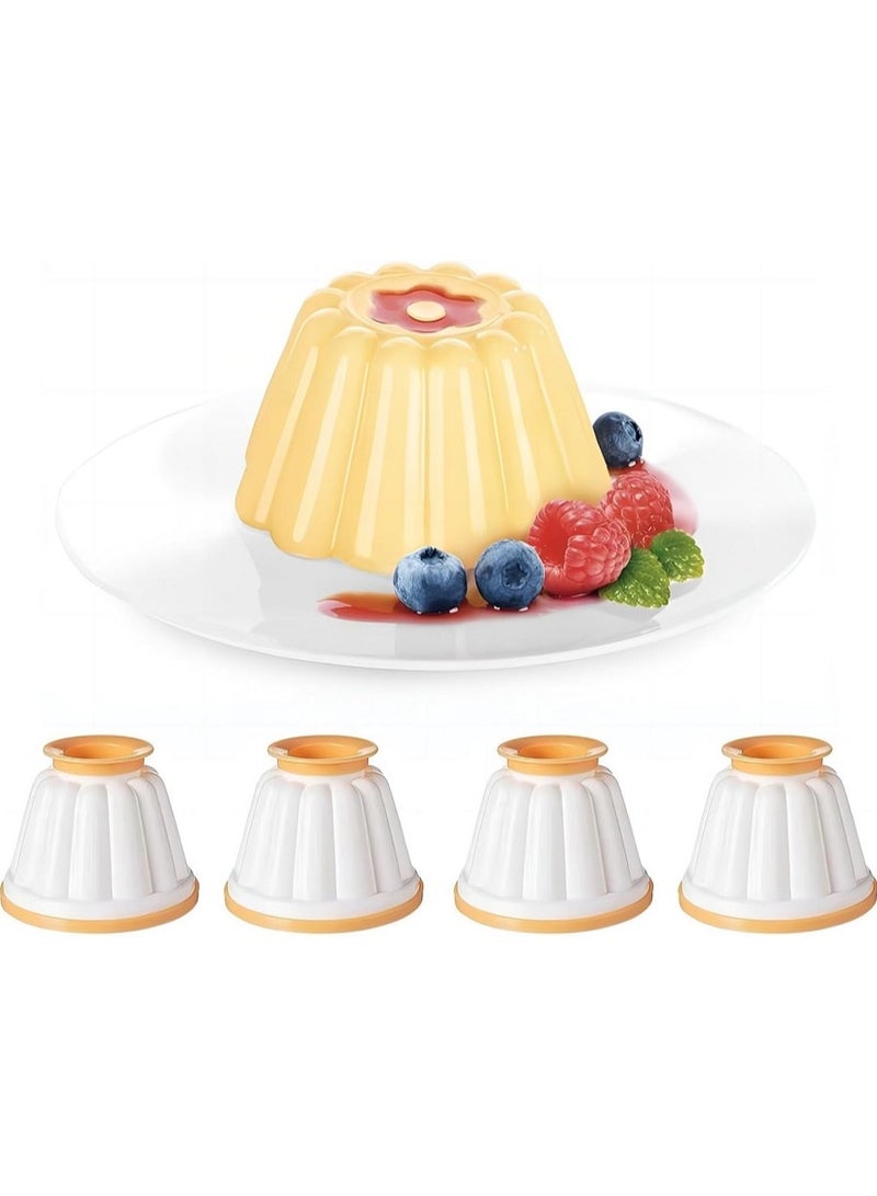 مجموعة من 4 أكواب مع أغطية، لصنع البودينغ للآيس كريم والحلويات - Image 3