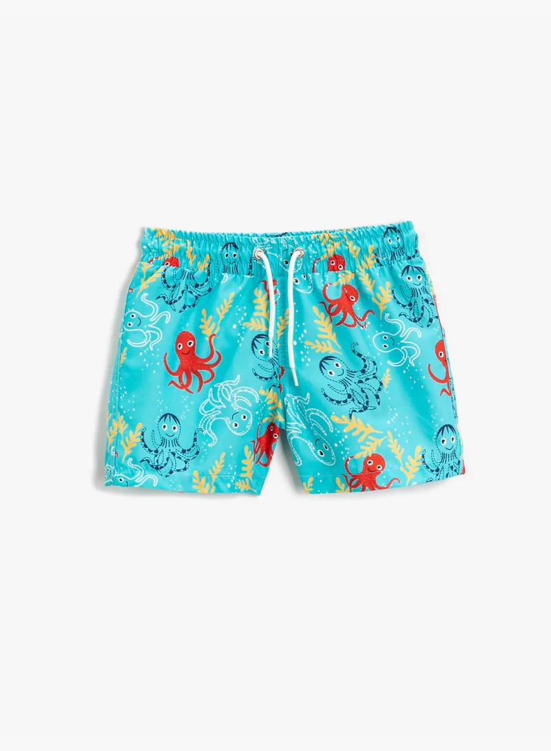 KOTON Swim Shorts Octopus Printed