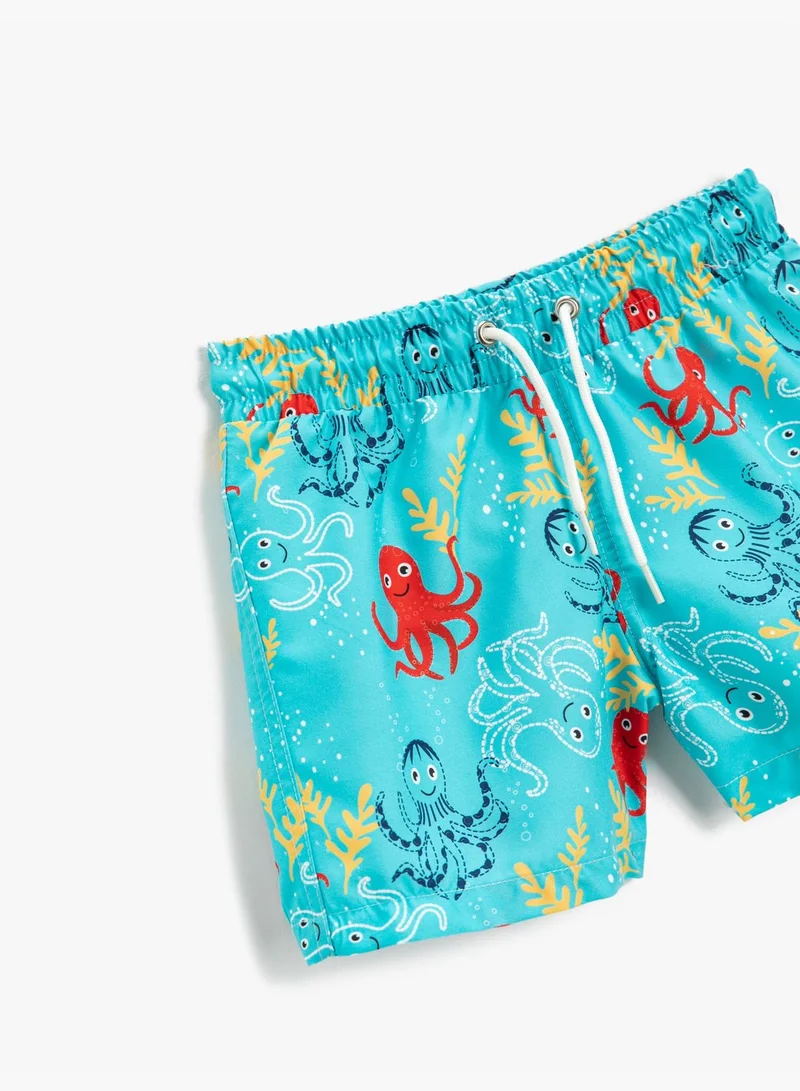 KOTON Swim Shorts Octopus Printed