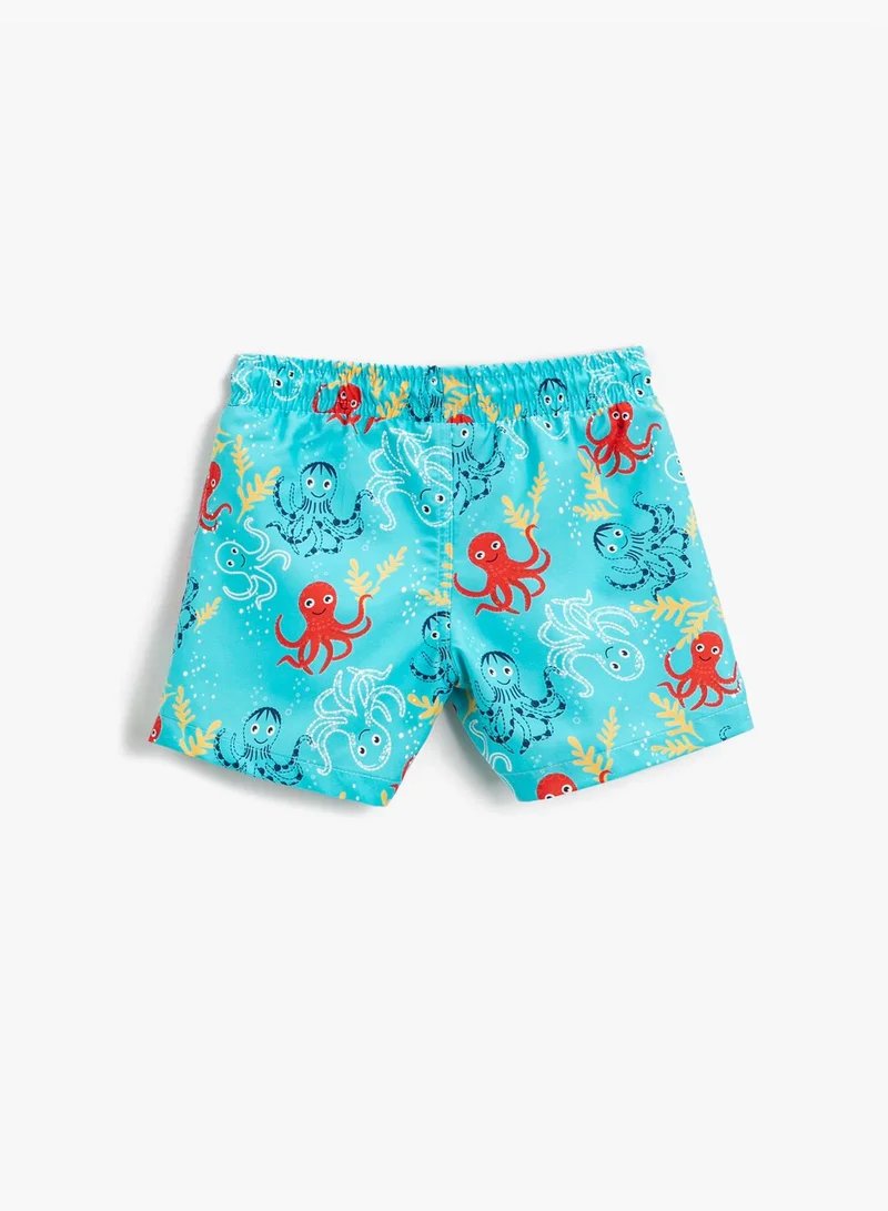 KOTON Swim Shorts Octopus Printed