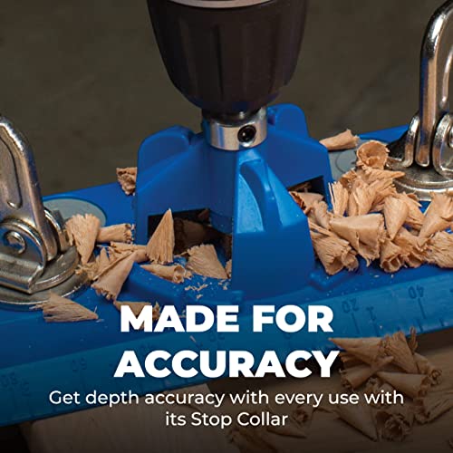 Kreg أداة تثبيت المفصلات المخفية Kreg KHI-HINGE – أداة مفصلات أبواب الخزائن بدقة – دليل حفر لتثبيت المفصلات المخفية (الأوروبية) – أداة حفر قابلة للتعديل – مفصلات مخفية على شكل كوب 35 مم - Image 5