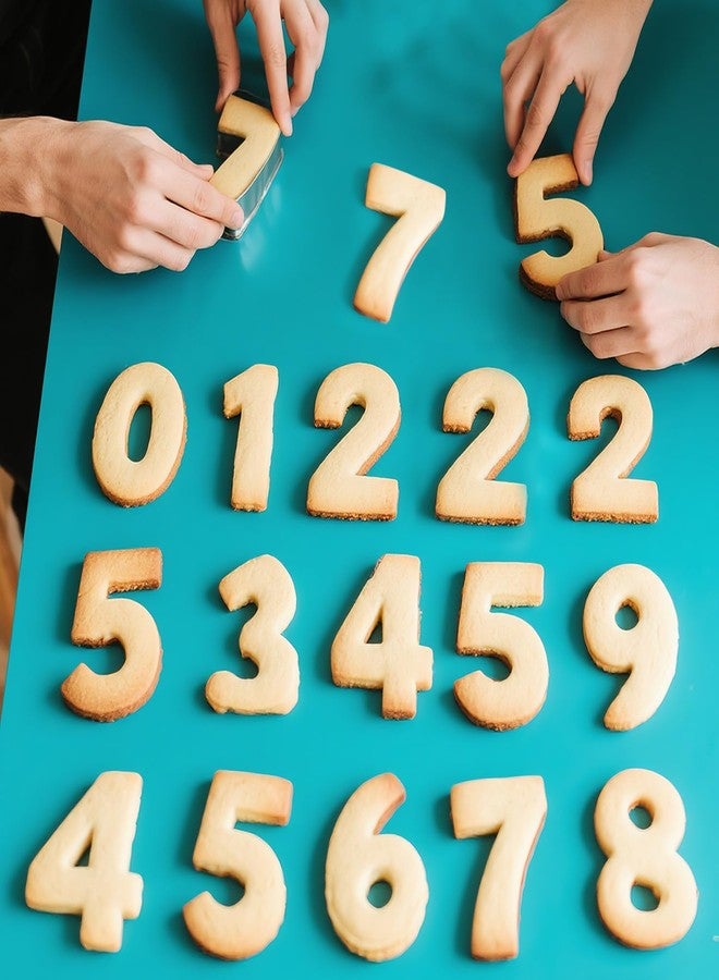 مجموعة قوالب تقطيع البسكويت على شكل أرقام من KUKIFUN، 9 قطع، قوالب بسكويت من الفولاذ المقاوم للصدأ على شكل أرقام من 0 إلى 9، مثالية لحفلات أعياد الميلاد، والخبز، والأعمال المنزلية، وتزيين الكيك بالشموع والمعجنات. - Image 3