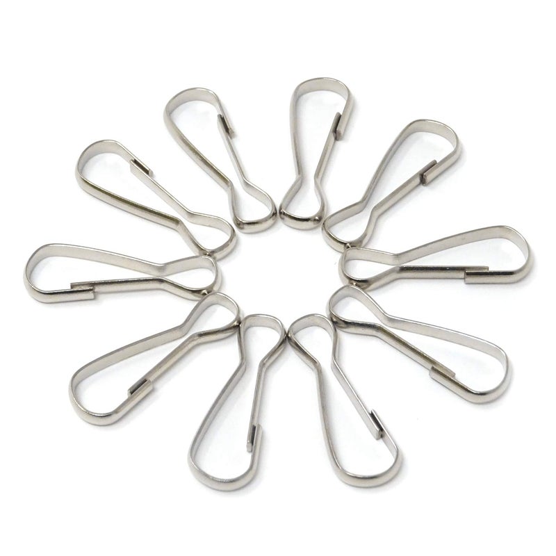 Honbay 50PCS 32mm 1 14 Metal Spring Hooks Snap Clips for Lanyard Zipper Pull ID Card Key Chain Plant Hanger etc 32mm